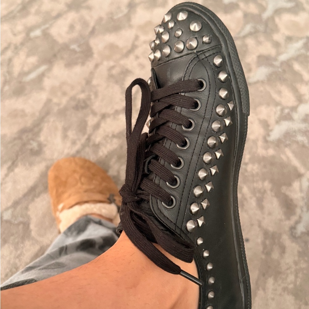 Prada Black Studded Sneakers